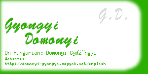 gyongyi domonyi business card
